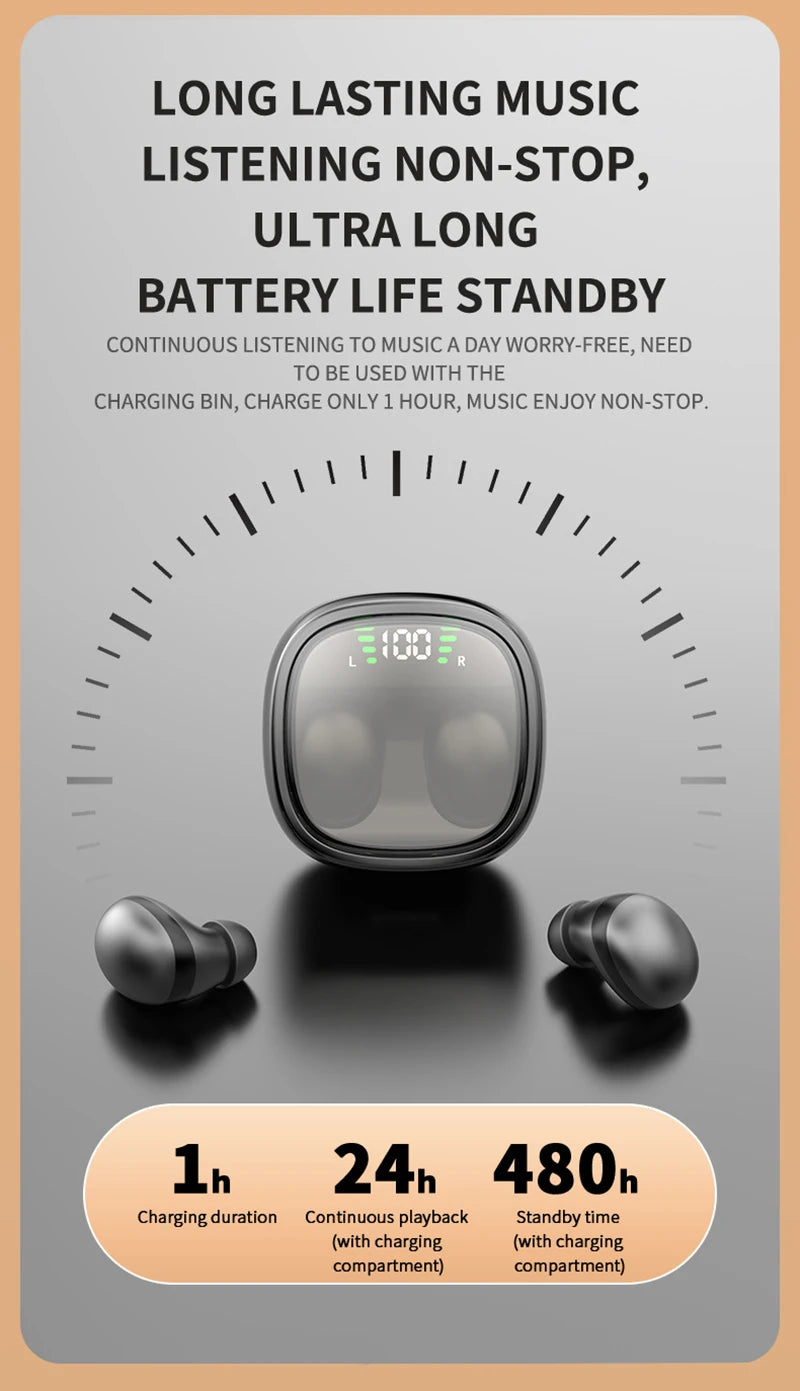 Xiaomi Mini Wireless Bluetooth 5.3 Headset Small Earbuds Sleep Work Music Sports Invisible HD HIFI Bass Sound Quality Earphones - Universal Market