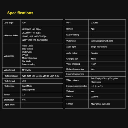 SJCAM SJ5000X Elite Action Camera 4K FHD Video 30M Waterproof 2.4G WiFi Action Original Camera Sports Camera Bicycle Helmet