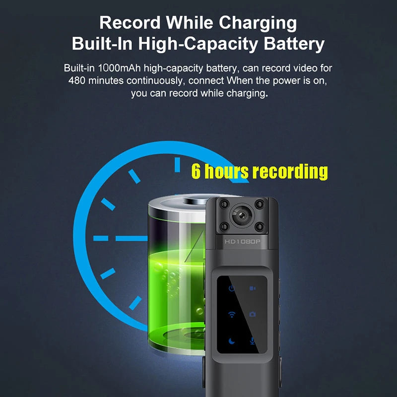 Xiaomi NEW Wifi Hotspot Mini Camera 4K Portable Digital Video Recorder Body Camera Night Vision DVR Miniature Camcorder - Universal Market