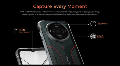 [World Premiere] HOTWAV T7S Ultra Thin Rugged Smartphone 6.52'' HD+ 4GB RAM 128GB ROM MobilePhone 6280mAh Battery 21MP Cellphone