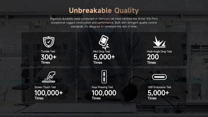 【World Premiere】Ulefone Armor X16 Pro 5G Rugged Phone 10360mAh Battery 256GB ROM NFC Android Smartphone with Google Gemini