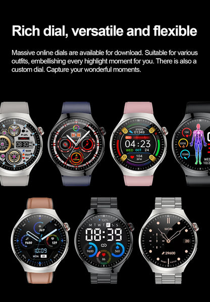 2025 New Nursing Grade Smart Watch Blood oxygen Blood Lipid Uric Acid ECG+PPG Body Temperature Bluetooth Call Health Smartwatch