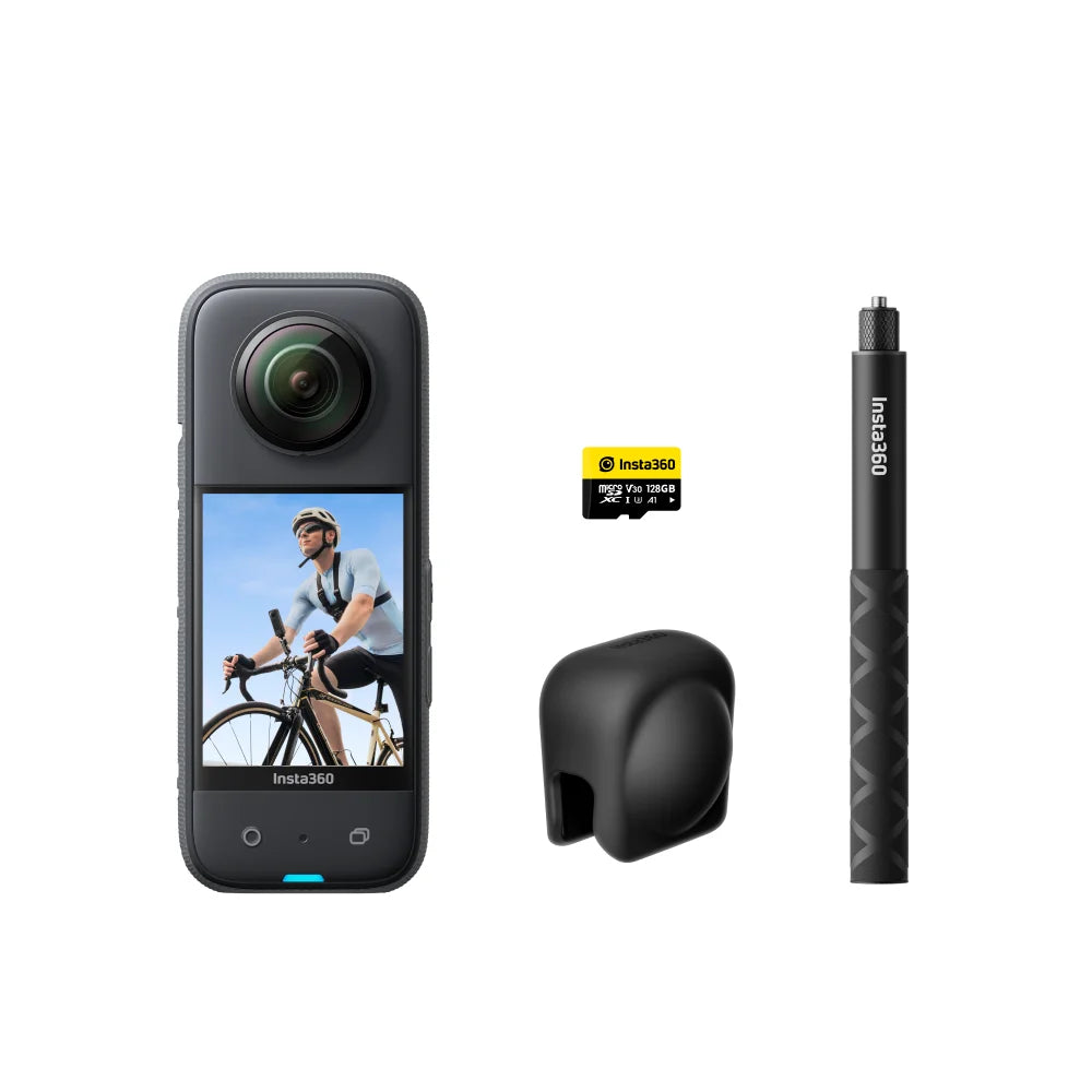Insta360 X3 - Waterproof 360 Action Camera with 1/2" 48MP Sensors, 5.7K 360 Active HDR Video, 72MP 360 Photo, 4K Single-Lens