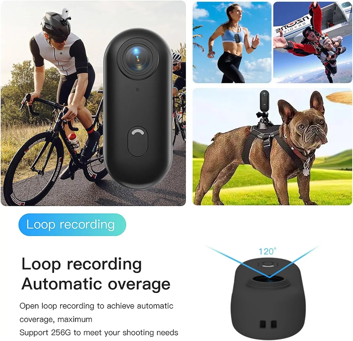 4K Motorcycle Mini Recorder Finger WIFI Action Camera Lightweight POV Motorcycle Road Sport Cam Bicycle Vlog Pet Body Camera - Universal Market