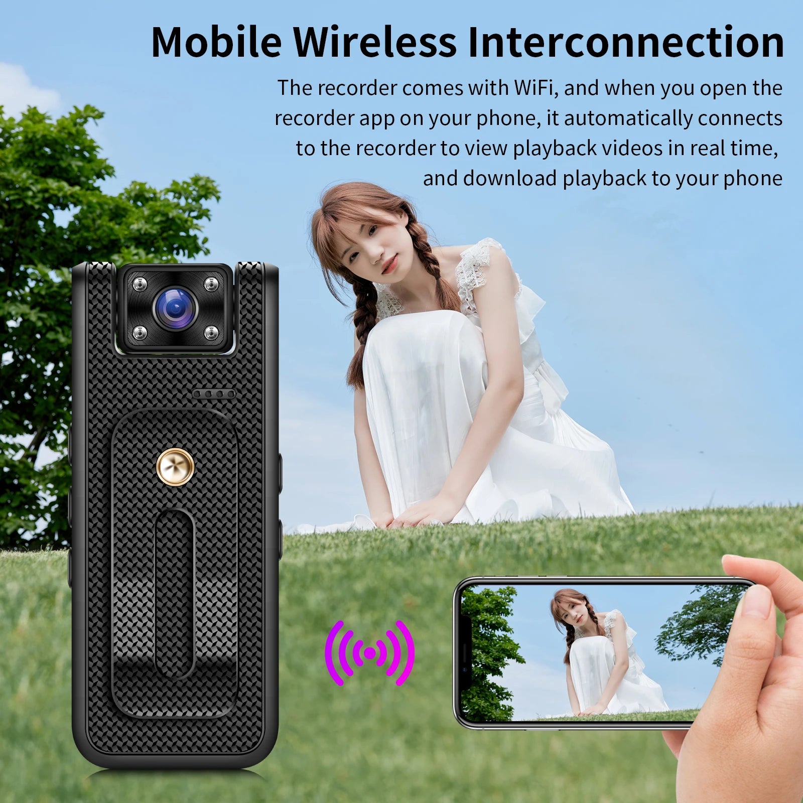 Portable 4K Mini Camera Digital Video Recorder With WiFi Worn Police Small Body Cam Infrared Night Vision Sports DV Camcorders - Universal Market