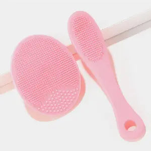 2pcs Set Facial Cleansing Brush Black Head Removal Brush Makeup Facial Skin Remover Suit