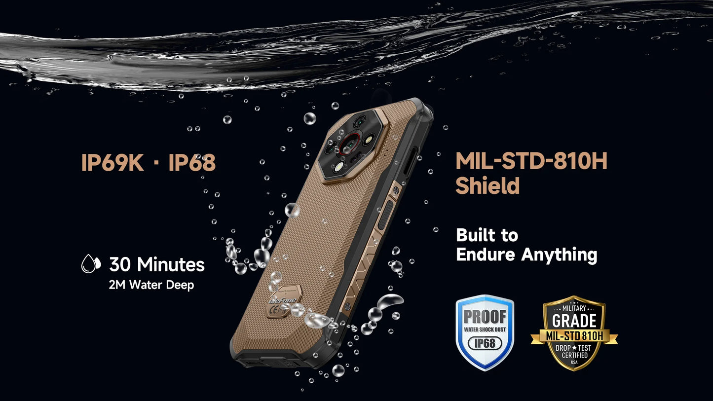 【World Premiere】Ulefone Armor X16 Pro 5G Rugged Phone 10360mAh Battery 256GB ROM NFC Android Smartphone with Google Gemini