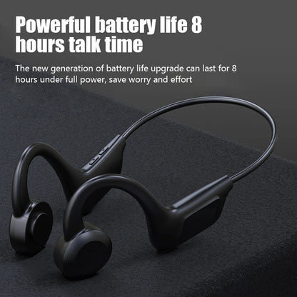 JS7 Bone Conduction Headphones Tf Card Digital Display Fone Headset Hands-free Call Auriculares Sports Open-ear Earphone - Universal Market