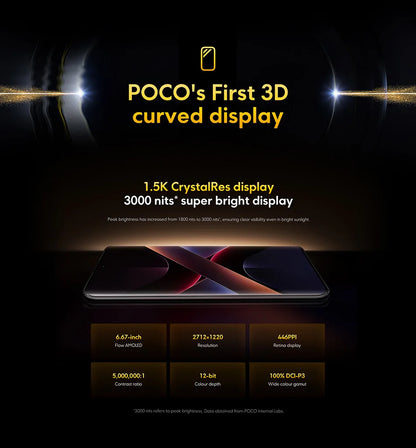 POCO X7 Global Version Cellphone 256GB 512GB Dimensity 7300-Ultra 6.67" 1.5K AMOLED Curved Display 45W Turbo Charging NFC IP68