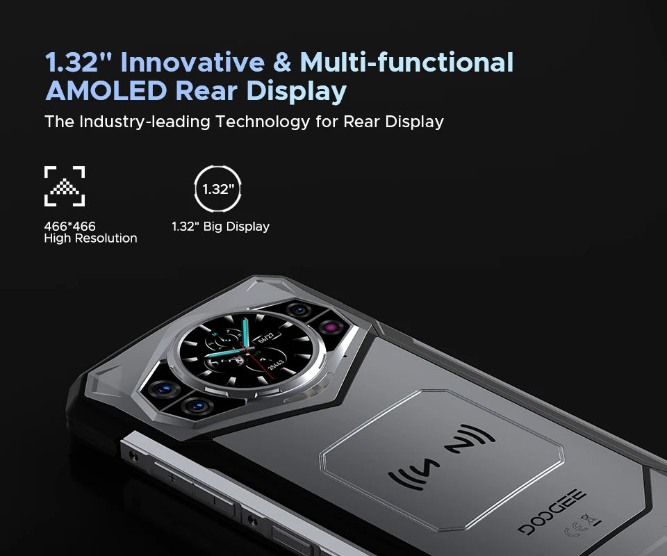 Global Version DOOGEE S200 5G Rugged Phone 12GB +256GB 6.72" Display 100MP AI Main Camera 10100mAh Mobilephone Android 14 NFC