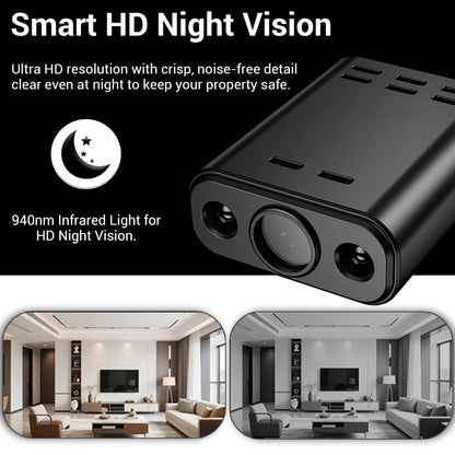 PEGATAH 5MP HD Mini WIFI Body Camera Built-in Battery Human Tracking IP Remote Monitoring IR Night Vision Protable Camcorders - Universal Market