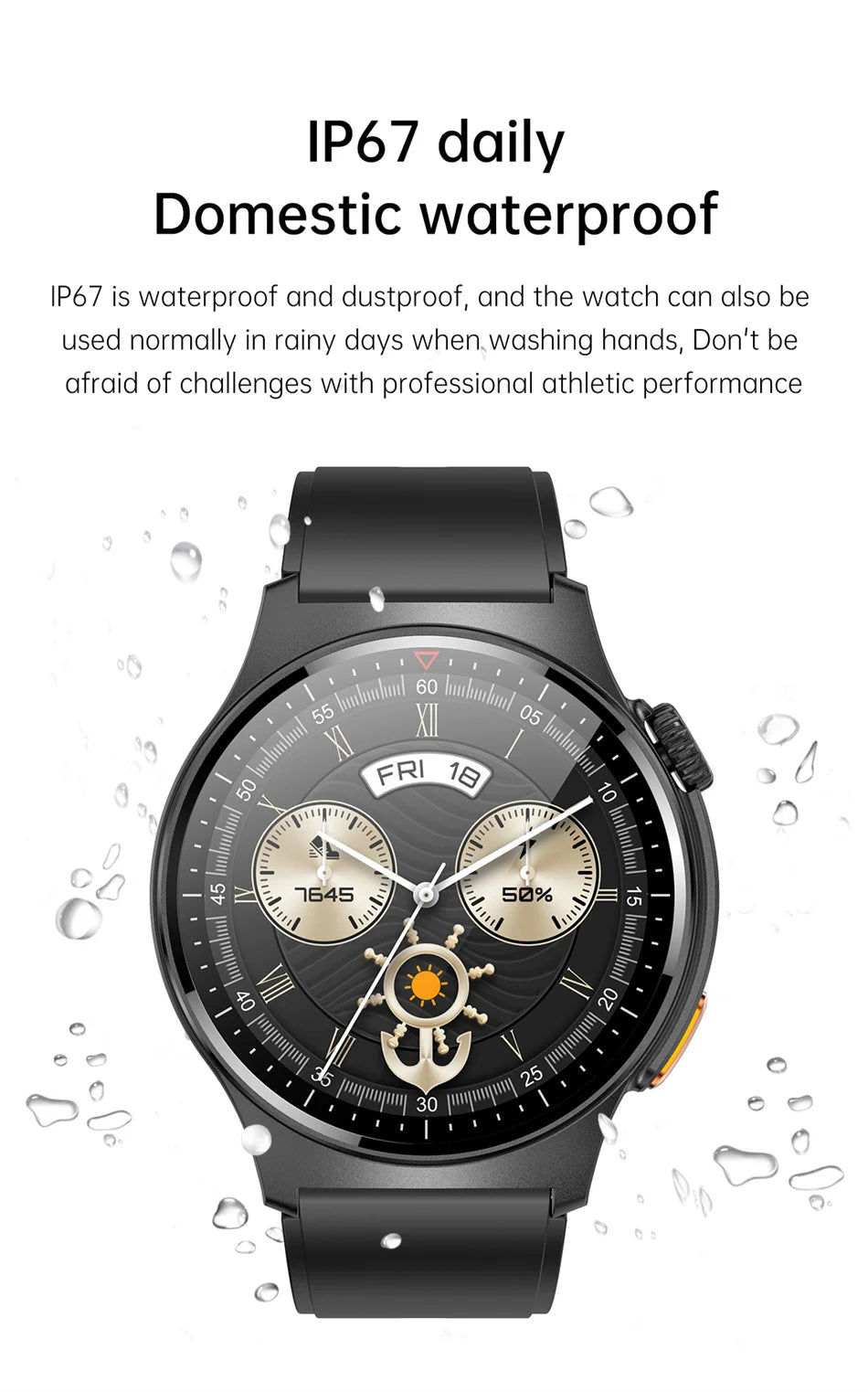 2025 New Outdoor Sport Smart Watch GPS Track Health Monitoring AI Voice Waterproof Fitness Bluetooth Call Smartwatch For HUAWEI