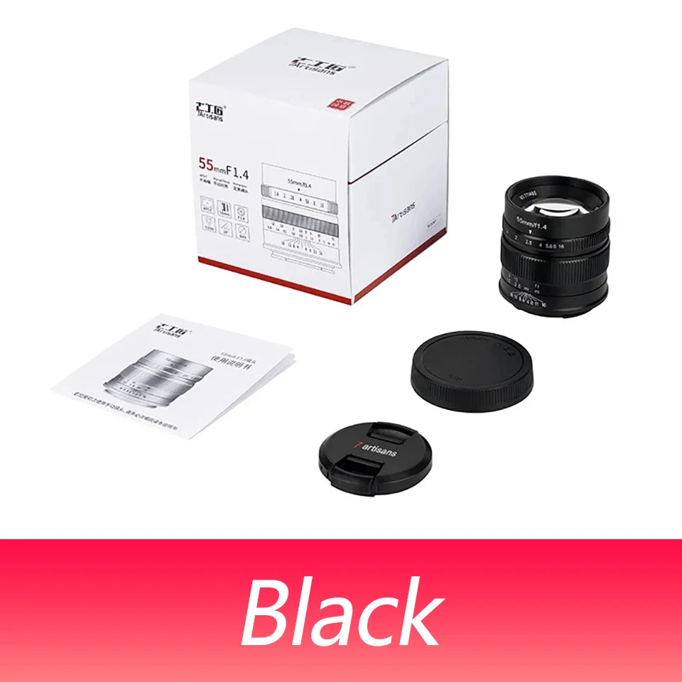 7artisans APS-C 55mm F1.4 Large Aperture Manual Focus Mirrorless Camera Lens for Portrait Photography with Sony E Fujifilm XF - Universal Market