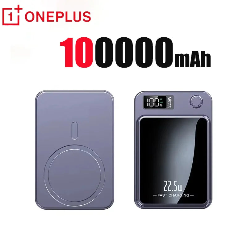 Oneplus 200000mAh Wireless Magnetic Power Bank 22.5W Fast Charging Portable External Battery PowerBank Magsafe for iPhone Huawei