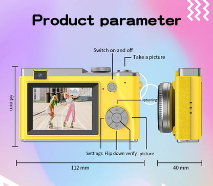Kid Digital Camera for Children Camcorder Rechargeable Cameras Vlogging Camera 2.4" Rechargeable for Kid Beginner Photography - Universal Market