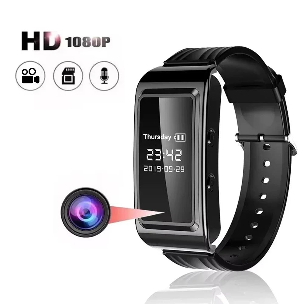 Mini Camera Watch Voice Video Recorder 1080P HD DV Professional Digital Bracelet Dictaphone Sound Small Micro For Home Secure - Universal Market