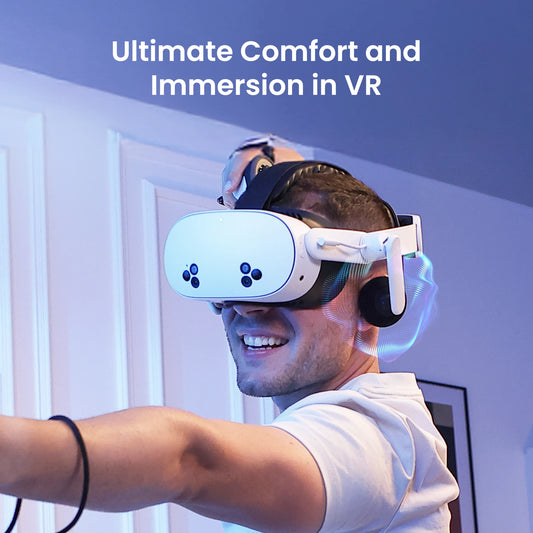 KIWI design Audio Head Strap with Battery for Meta/Oculus Quest 3/3S, K4 Duo DualFast Charging Headset, VR Accessories with Bala