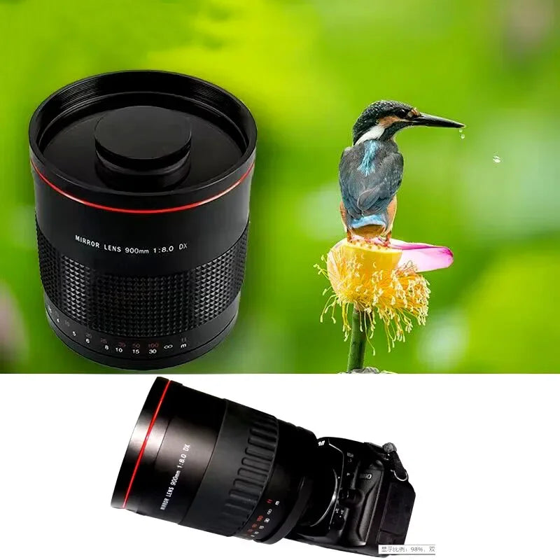Lightdow Manual Telephoto Camera Lens 900mm F8.0 Reflex Lens Can Take Beautiful Pictures of Donuts for Canon Nikon Sony Camera - Universal Market