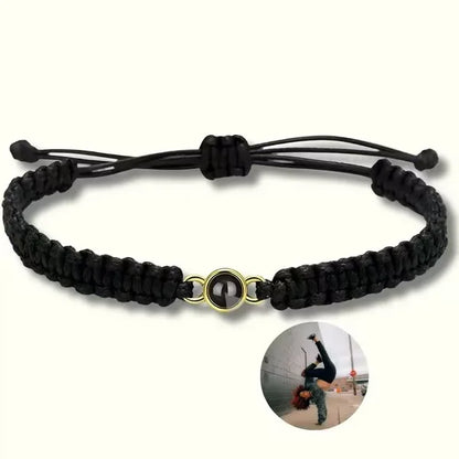 NEW Custom Photo Bracelet with Photo Projection Hand Woven Personalized Photo Projection Bracelet Memory Bracelet Photo - Universal Market