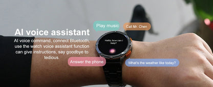 Smart Watch AK59 Bluetooth Call AI Voice 1.43inch AMLOED HD Large Screen Heart Rate Outdoor Sport Men Women Smartwatch
