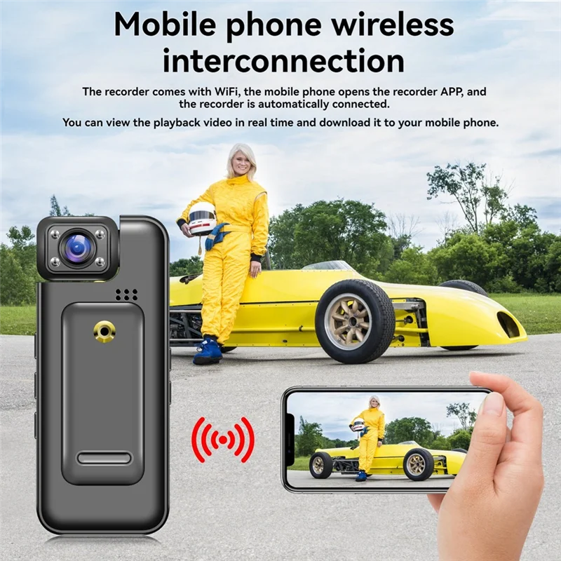 Wifi Mini Camera 4K HD Digital Video Recorder 180° Rotatable Lens Portable Action Camera Recorder 128G