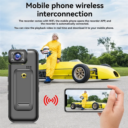 Wifi Mini Camera 4K HD Digital Video Recorder 180° Rotatable Lens Portable Action Camera Recorder 128G