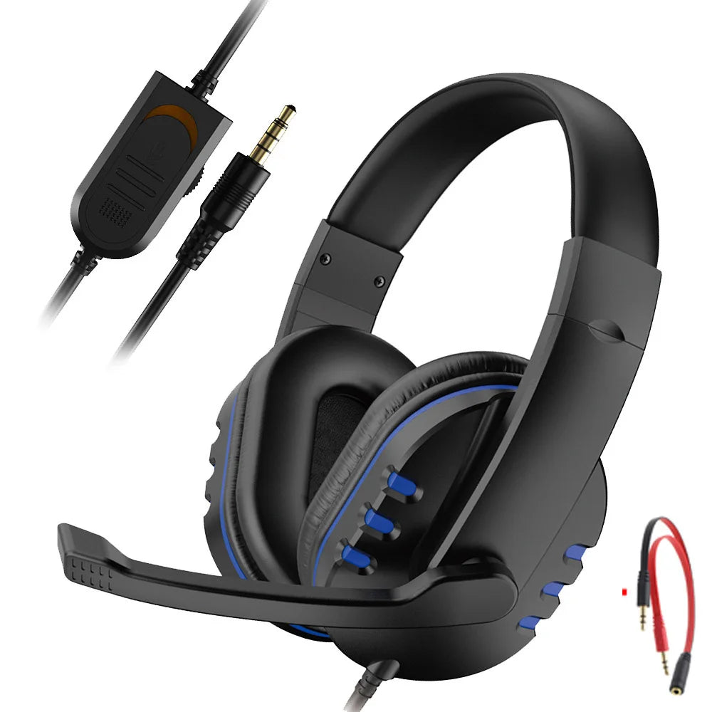Gaming Headset 3.5mm Wired Over-Head Gamer Headphone With Microphone Volume Control Gamer Earphone Headset For Xbox PS4 PC - Universal Market