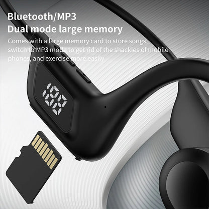 Xiaomi X7 Wireless Bone Conduction Earphone Sport Bluetooth Compatible Memory Card Digital Display With Mic For Sports Earbuds - Universal Market