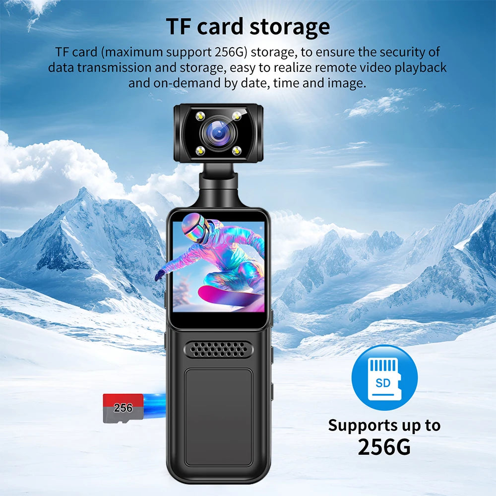 Ultra HD 4K WiFi Mini Camera Pocket Action Camera Wearable Camera 4K HD Camera Helmet Travel Bicycle Driver Recorder Camcorder - Universal Market