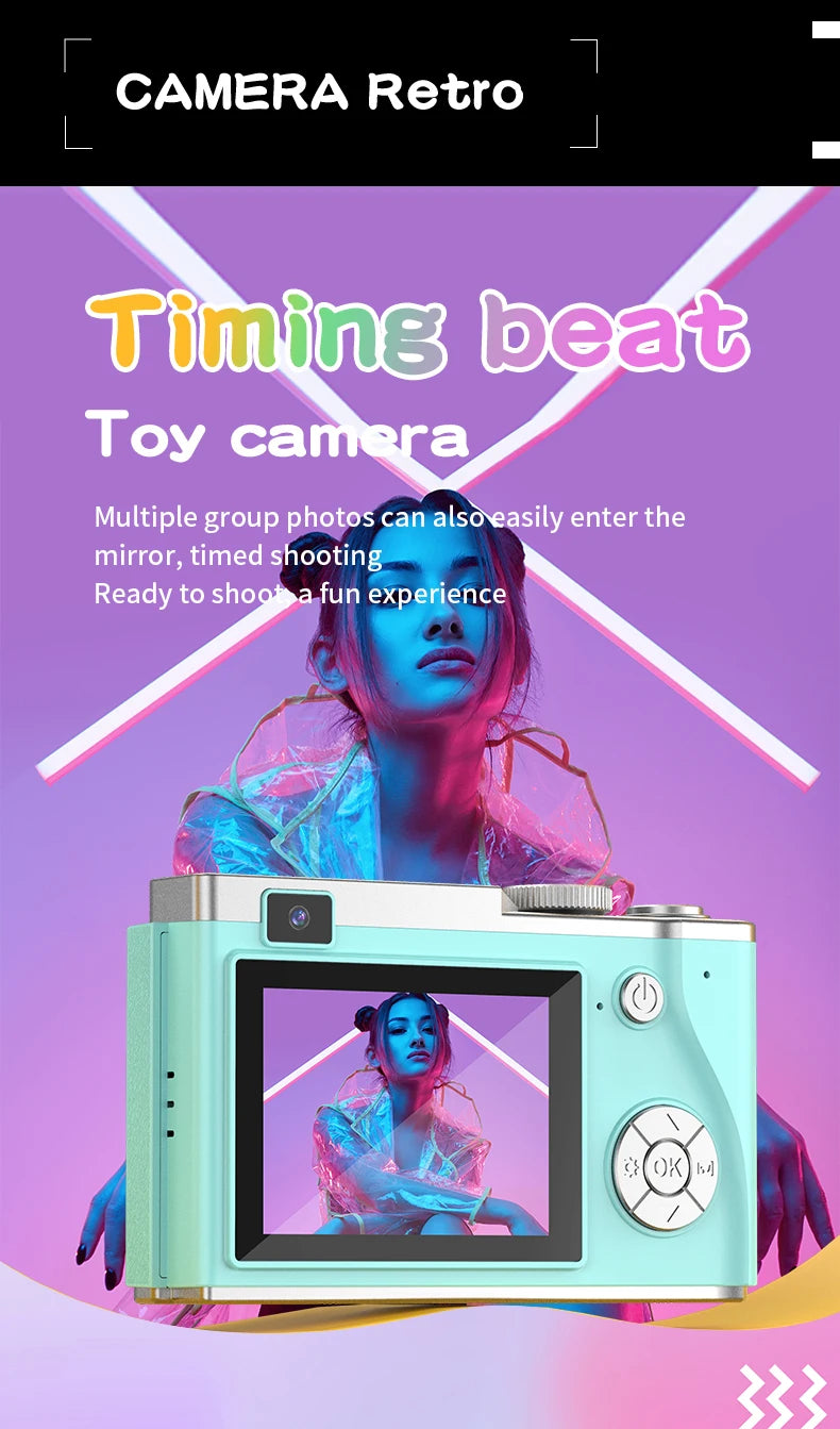 Kid Digital Camera for Children Camcorder Rechargeable Cameras Vlogging Camera 2.4" Rechargeable for Kid Beginner Photography - Universal Market