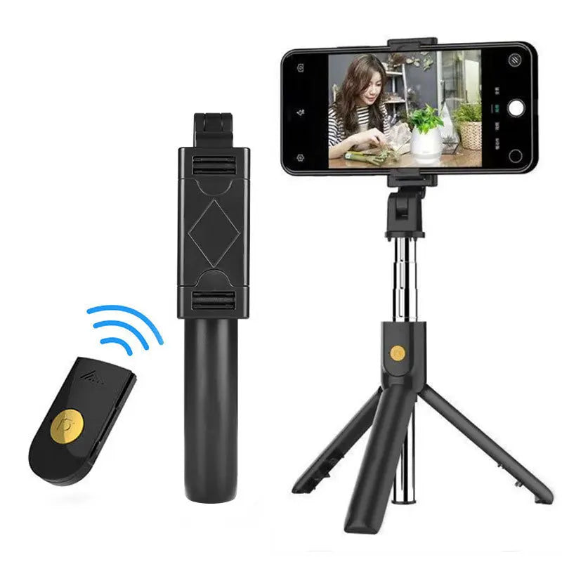 Portable 3 In 1 Mini Wireless Bluetooth Selfie Stick Foldable Tripods For Phone Cell Phone Extendable Tripods For iPhone Xiaomi - Universal Market
