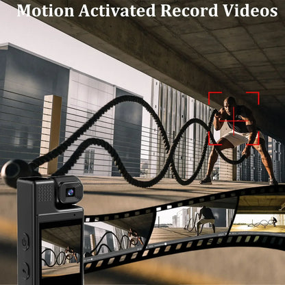VIVO 8K HD Mini Action Camera Wifi Back Clip 180° Rotatable IR Night Vision Sports Cam Travel Bicycle Driver Video Recorder