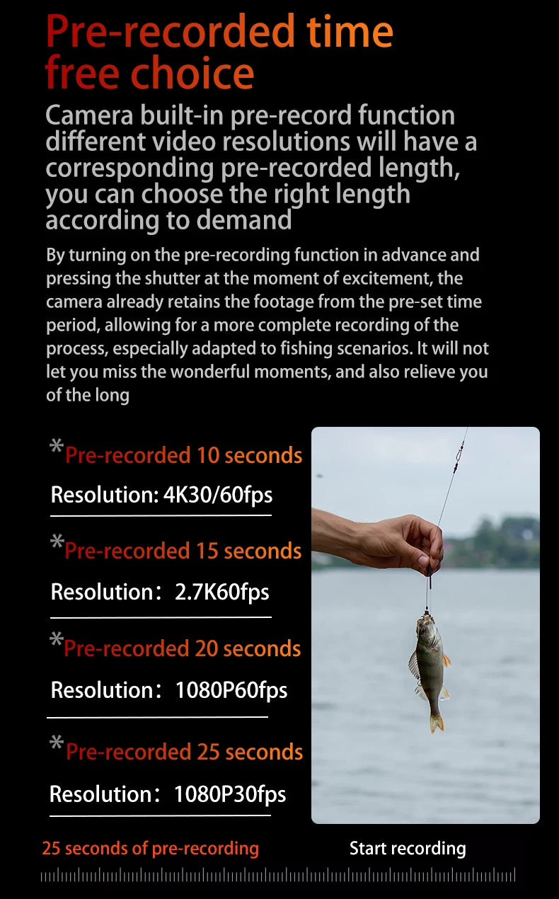 VIRAN V10 5K Action Camera Electronic Image Stabilization 2" Touch LCD 4K Waterproof Action Camera Dashcam Motion Detection