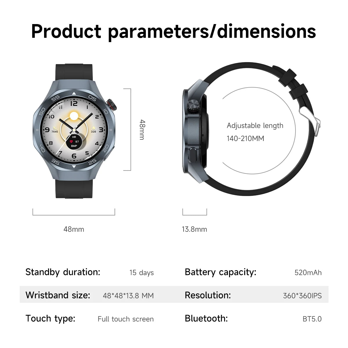 2025New Upgraded Outdoor Sport GPS Smart Watch Men 1.53" HD AMOLED Screen GPS track Heart Rate Bluetooth Call Compass SmartWatch