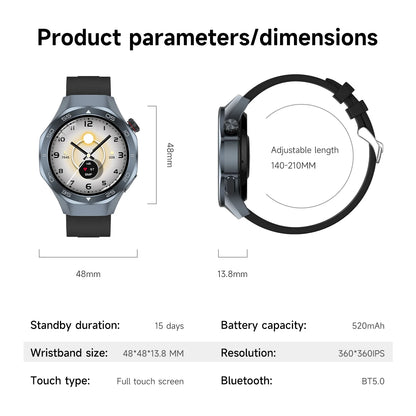 2025New Upgraded Outdoor Sport GPS Smart Watch Men 1.53" HD AMOLED Screen GPS track Heart Rate Bluetooth Call Compass SmartWatch