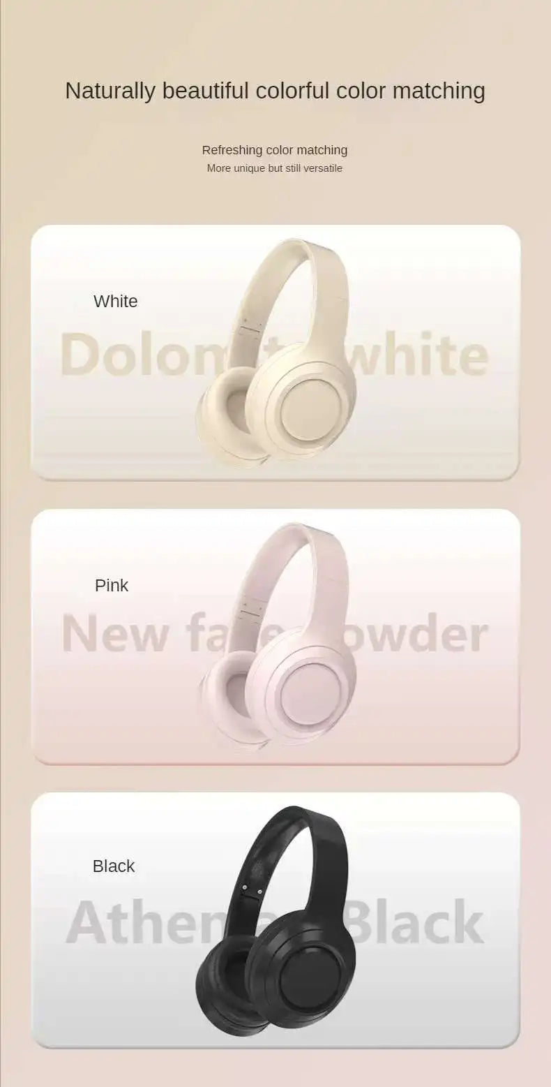 #Wireless Bluetooth Headphones Over Ear HIFI Stereo Headsets Noise Reduction Sports Gaming Earphones Music Player with Mic gifts - Universal Market