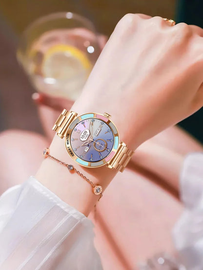 Time Owner Smart Watch 2025 Woman Bluetooth Call Watch Health Monitoring AI Voice Exercise Fitness Tracker Ladies smartwatch