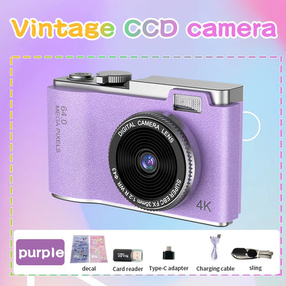 Kid Digital Camera for Children Camcorder Rechargeable Cameras Vlogging Camera 2.4" Rechargeable for Kid Beginner Photography - Universal Market