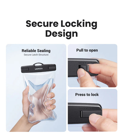 UGREEN 7.2 inch IPX8 Waterproof Phone Case Bag For iPhone 16 15 14 13 12 Pro Max Samsung Universal Swimming Protective Pouch Bag
