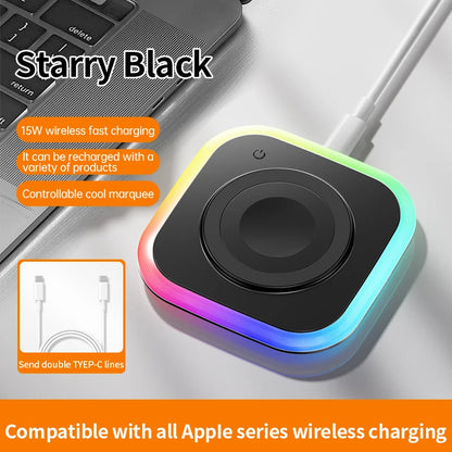 2025 New Wireless Charger 3-In-1 Magnetic Charger - Compatible With All Iphone Models, Smartwatches, And Headphones