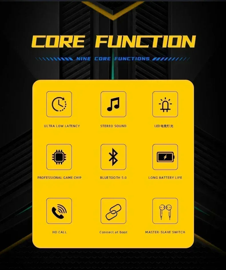 Original X15pro TWS Wireless Headphones Game Bluetooth Headphones with Microphone Noise Reduction High Fidelity Bass Earphones - Universal Market
