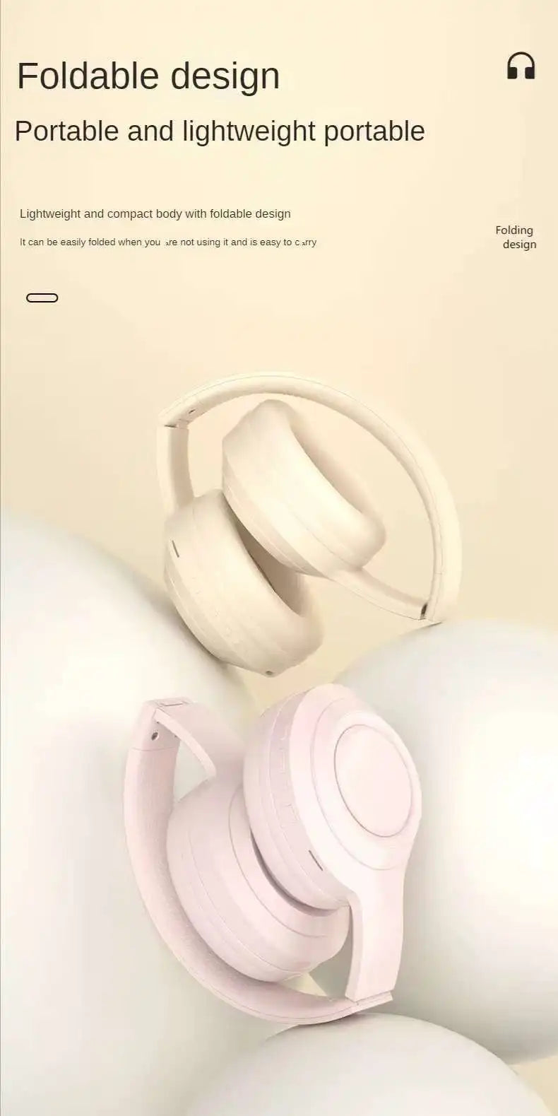 #Wireless Bluetooth Headphones Over Ear HIFI Stereo Headsets Noise Reduction Sports Gaming Earphones Music Player with Mic gifts - Universal Market