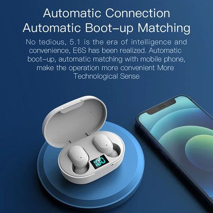 E6S TWS Bluetooth Earphones Wireless Bluetooth Headset Noise Cancelling Headsets With Microphone Headphones For Xiaomi Redmi - Universal Market