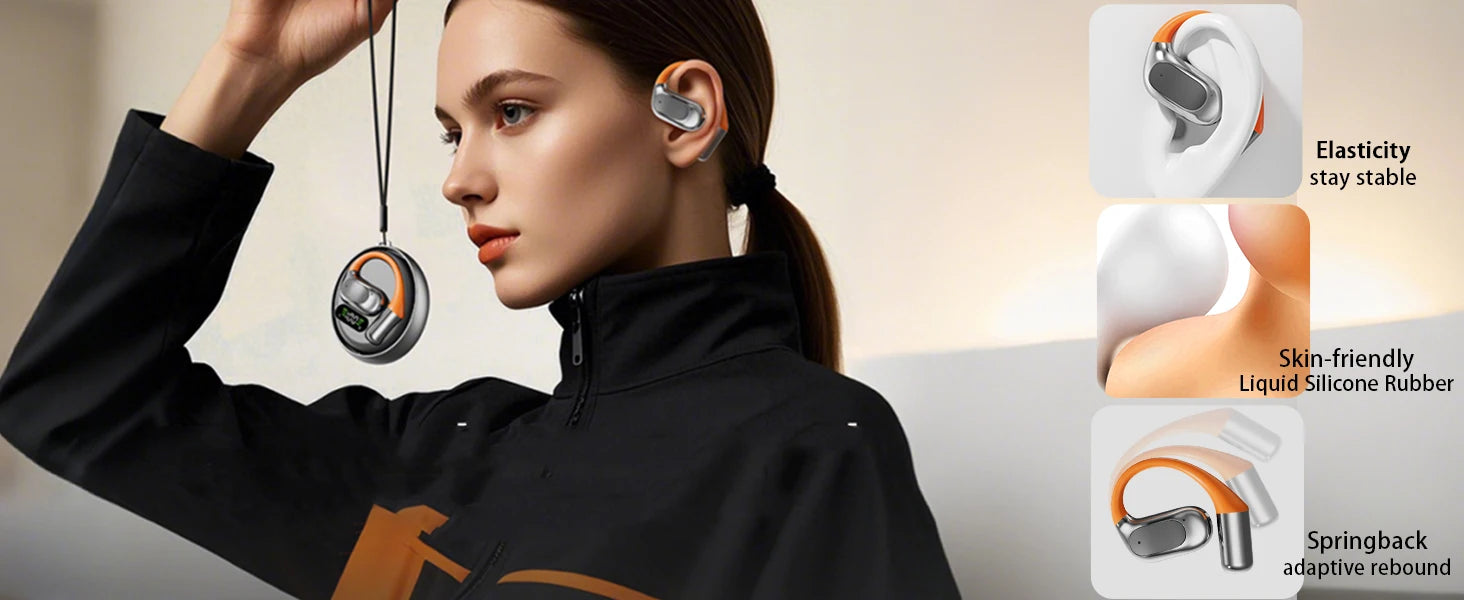 AI Translator Clip-on Headphones 144 Languages Real Time Two-Way Translation Earphones Stereo Sound Wireless Bluetooth Headsets - Universal Market