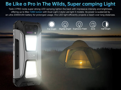 8849 Tank 2 PRO Projector Rugged Smartphone Android 2.4K 24GB 512GB 100MP Camera 23800mAh 120W Dual Sim OTG Phone
