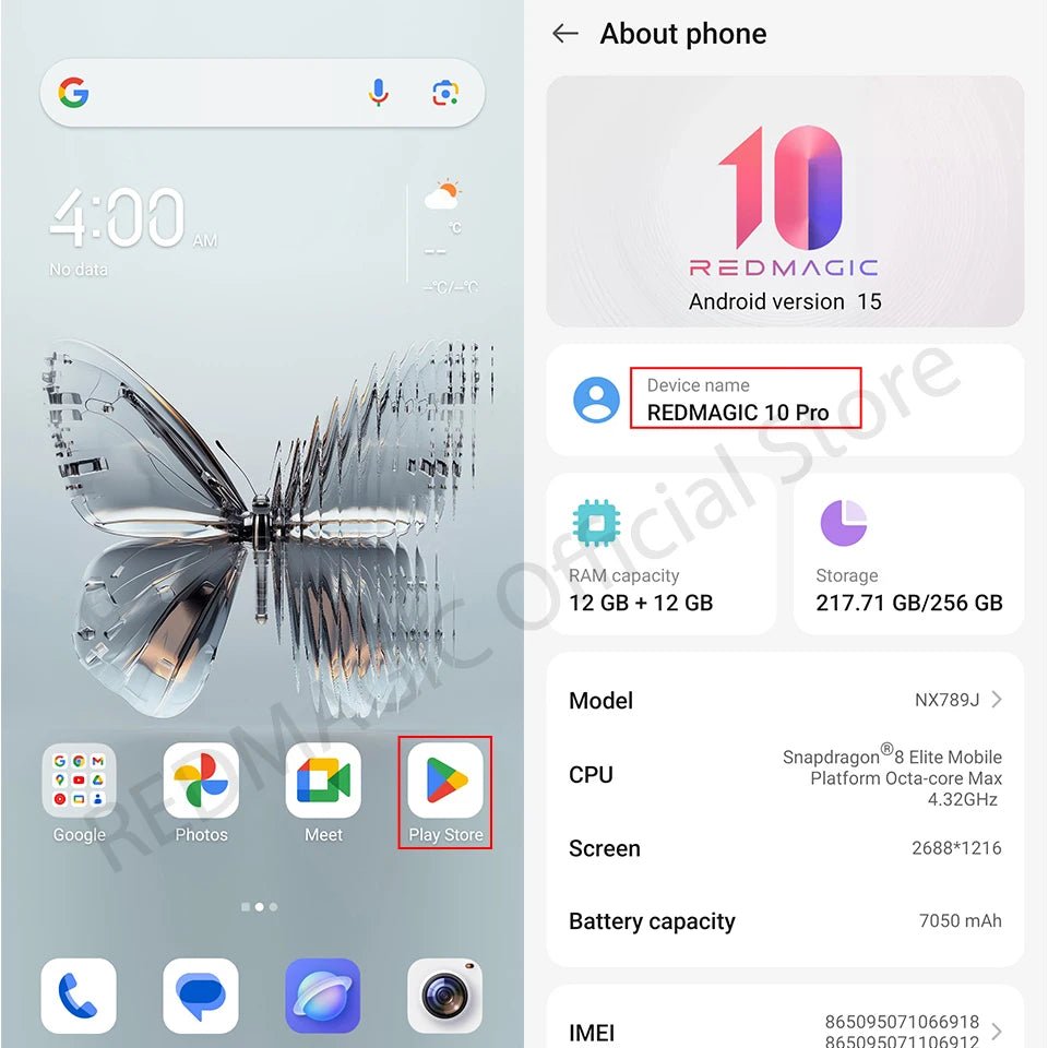 Original RedMagic 10 Pro 5G Global Version Gaming Mobile Phone 6.853" Snapdragon 8 Elite 7050mAh 80W Charge 50MP NFC