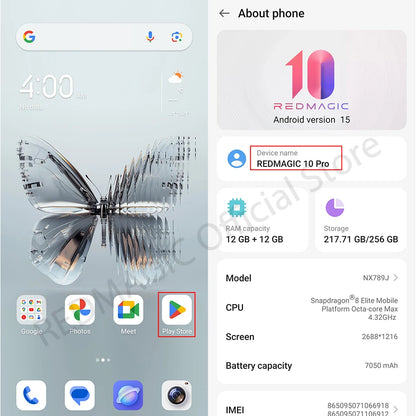 Original RedMagic 10 Pro 5G Global Version Gaming Mobile Phone 6.853" Snapdragon 8 Elite 7050mAh 80W Charge 50MP NFC