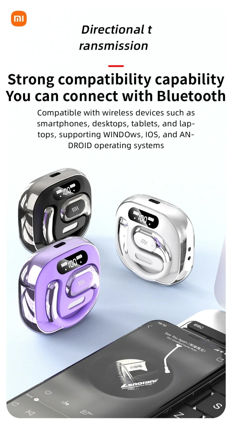 Xiaomi K02 Wireless Bluetooth 5.5 Smart with Microphone Noise Cancellation Sports OWS Long Resistance Headphones - Universal Market
