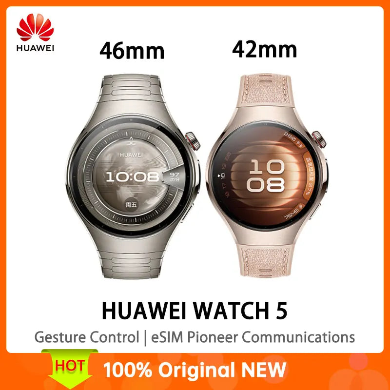 HUAWEI WATCH 5 HarmonyOS AI Smartwatch (42mm/46mm) Bluetooth 5.2