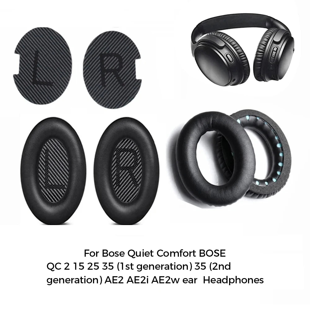 Replacement Ear Pads Earpads Headband for Bose QuietComfort QC 2 15 25 35 Ear Cushion QC2 QC15 QC25 QC35 SoundTrue Headphones - Universal Market